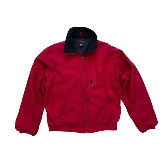 VTG Patagonia Mens Size Medium Red Pneumatic Windbreaker Lined Jacket - Picture 1 of 7